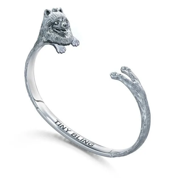 Pomeranian Breed Jewelry Cuddle Cuff Bracelet