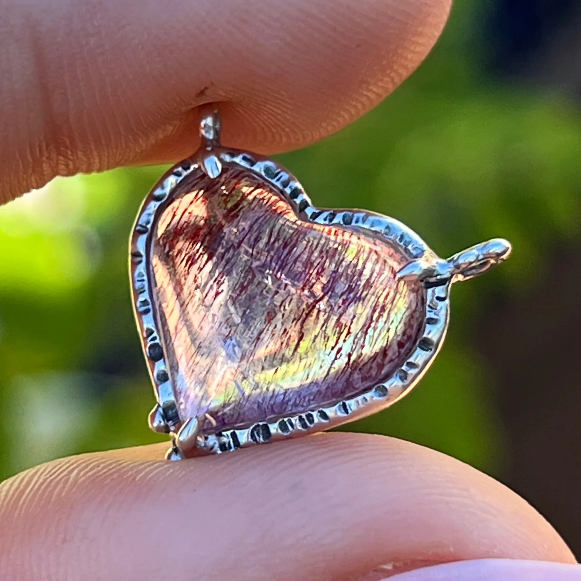 PRE-ORDER FOR KAT- Super Seven Heart Pendant
