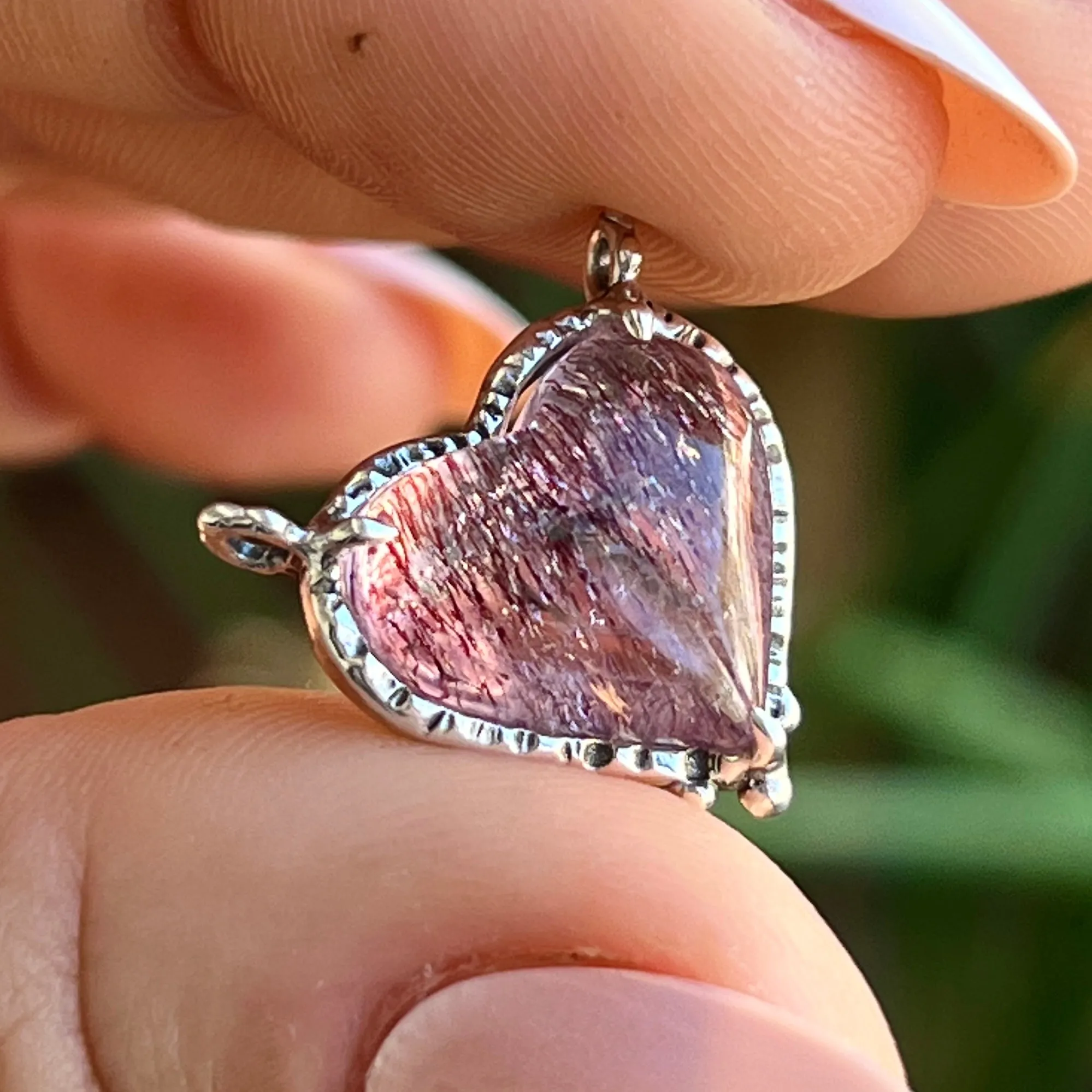 PRE-ORDER FOR KAT- Super Seven Heart Pendant
