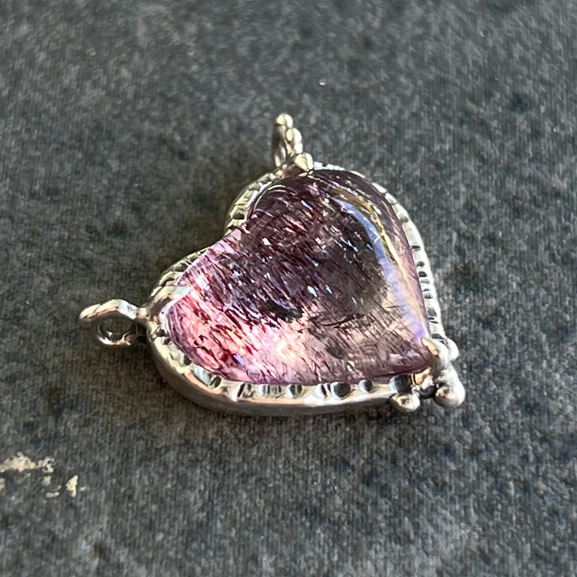 PRE-ORDER FOR KAT- Super Seven Heart Pendant