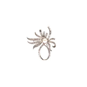 Pre-Owned Pearl and Diamond Brooch