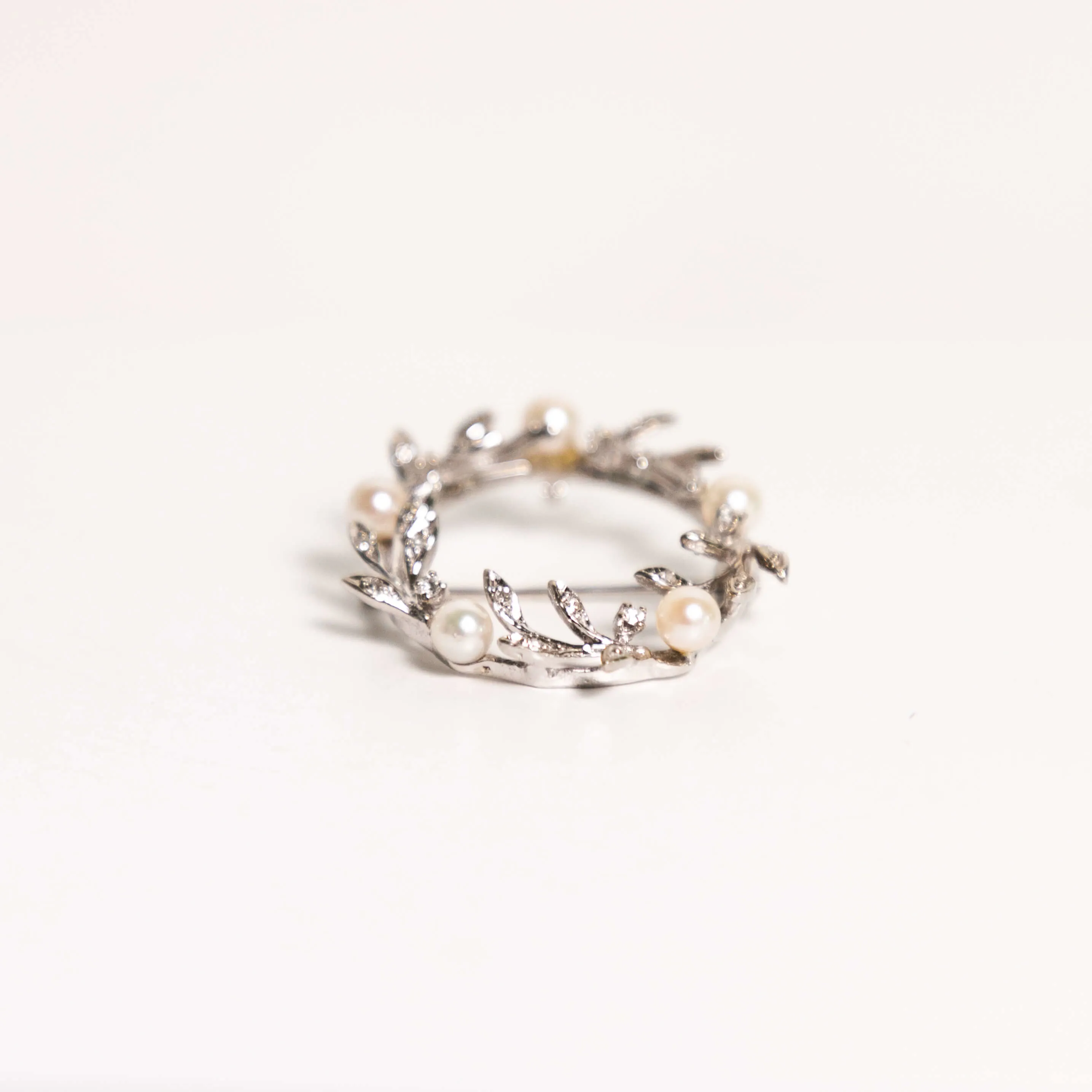 Pre-Owned Pearl and Diamond Brooch