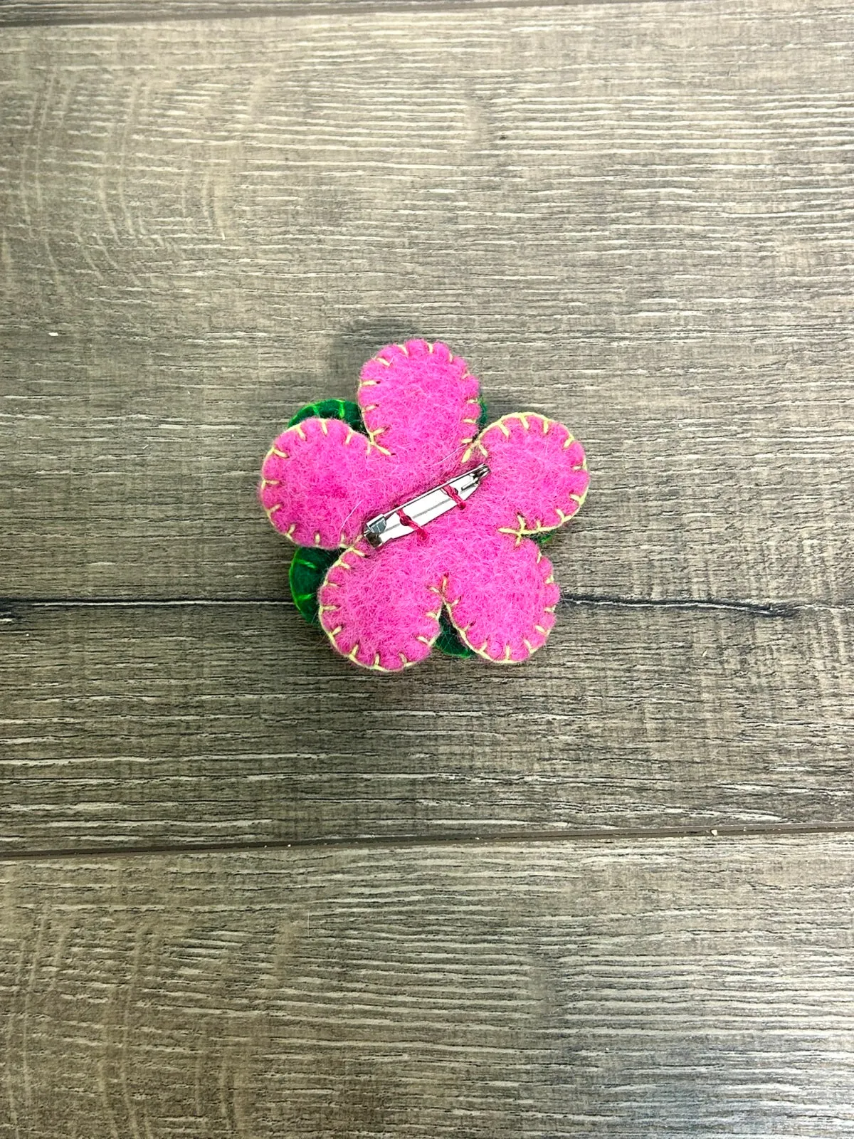 Pretty Felt Flower Brooch