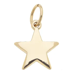 Puffy Star Charm in Shiny Gold