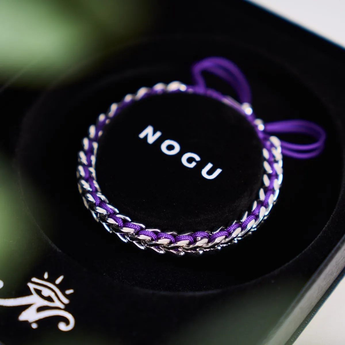 Purple x Silver | Gaia Wheat Chain Bracelet
