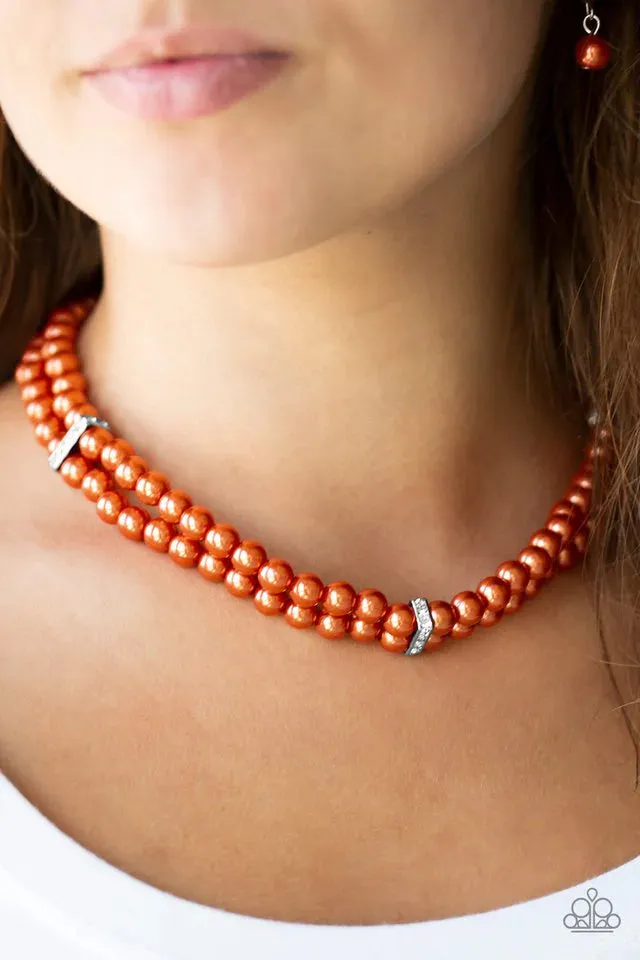 Put On Your Party Dress - ORANGE NECKLACE