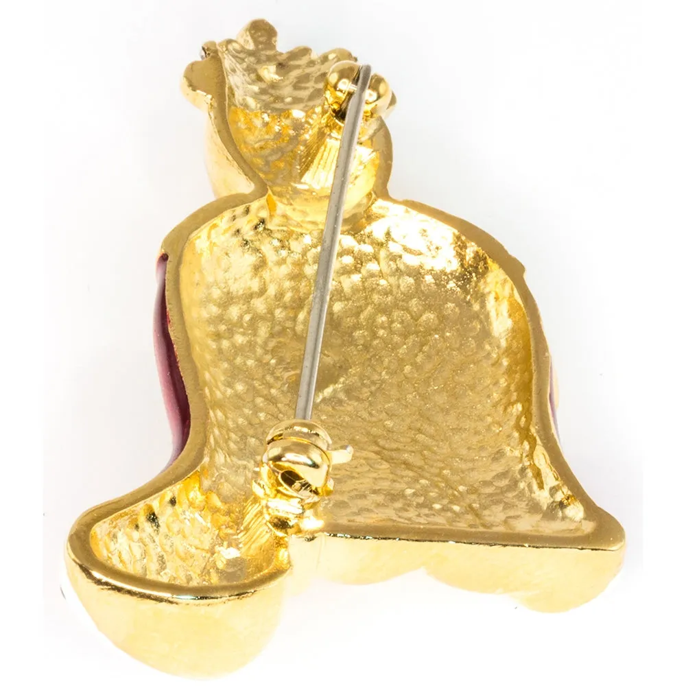 Queen Teddy Bear Brooch