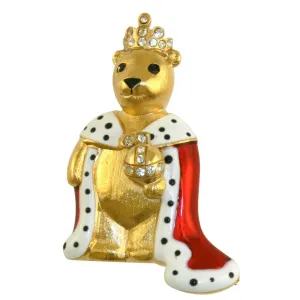 Queen Teddy Bear Brooch