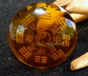 "Dao Bagua" Symbol Chinese Citrine Crystal Pendant (CP-235)