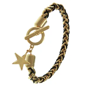 "Divine Wish" Star Charm Toggle Bar Bracelet