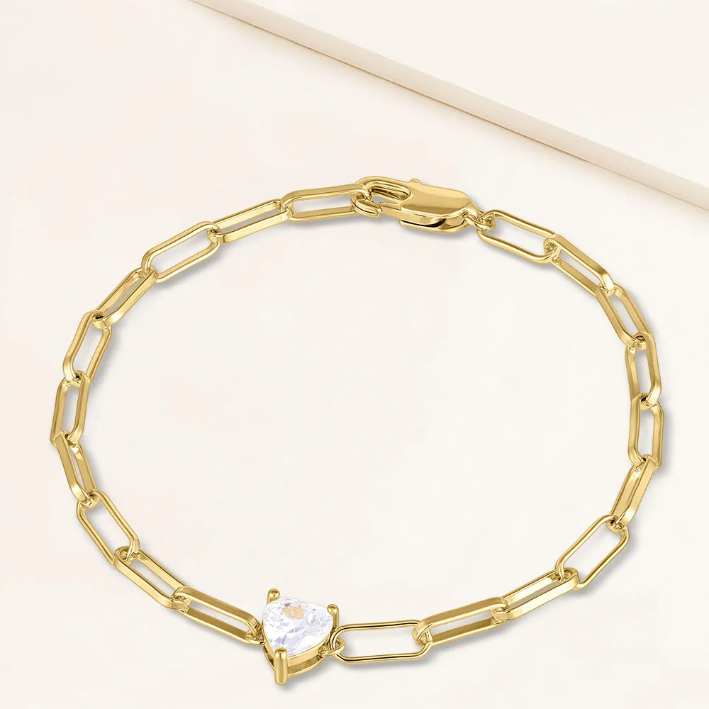 "Obsession" 1.9CTW Heart Cut Solitaire Bracelet