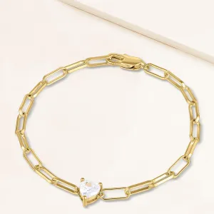 "Obsession" 1.9CTW Heart Cut Solitaire Bracelet