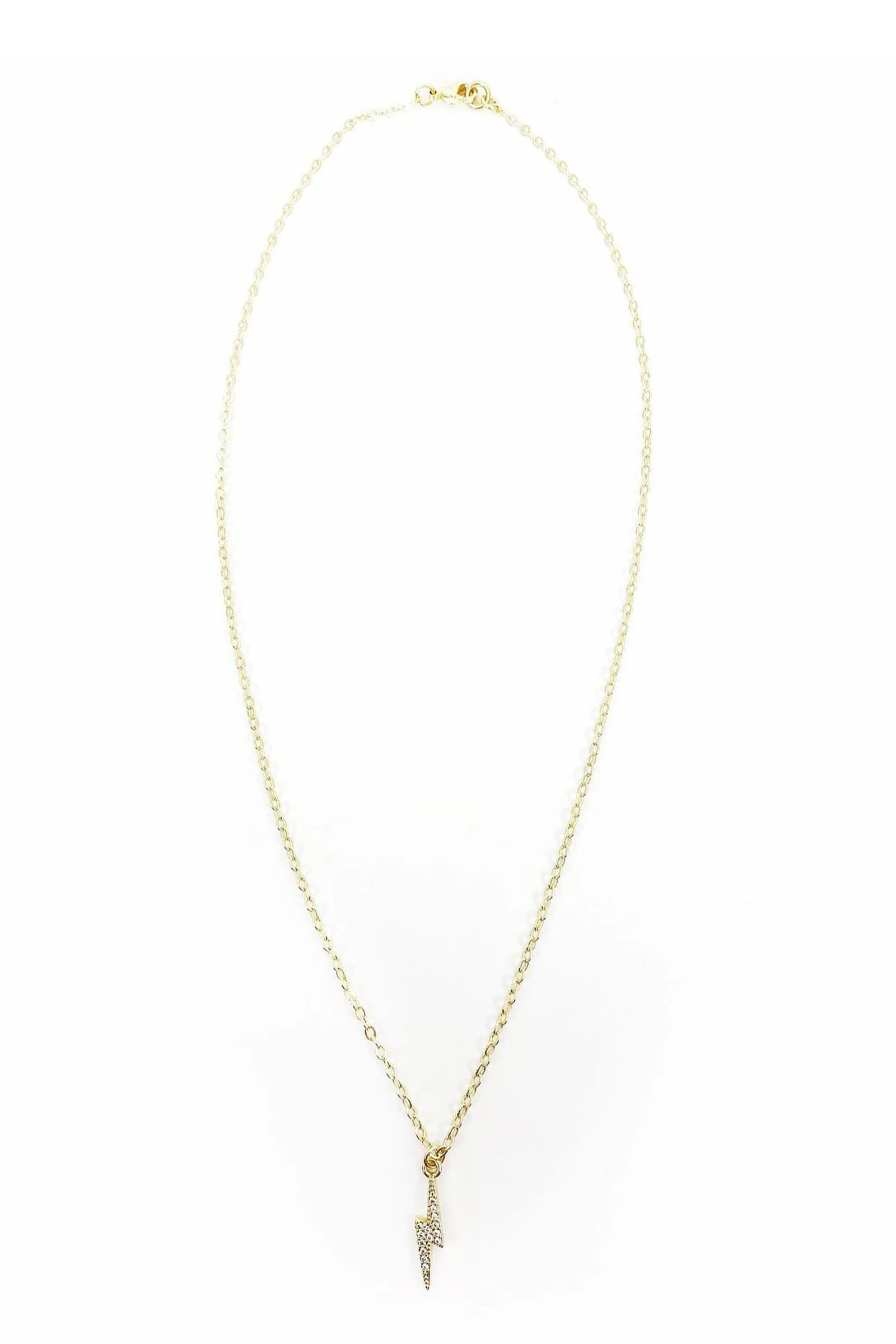 RACHEL NATHAN | Pave Lightening Bolt Necklace