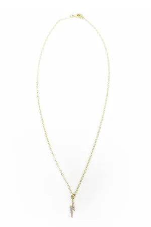 RACHEL NATHAN | Pave Lightening Bolt Necklace