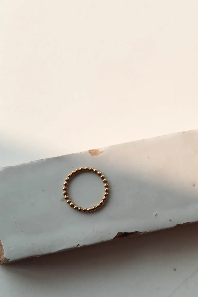 Rae: 18k Gold Beaded Ring