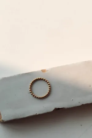 Rae: 18k Gold Beaded Ring
