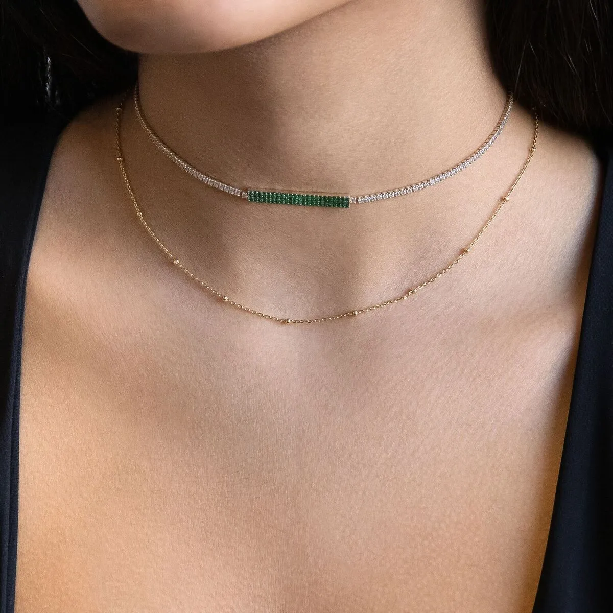 Rainbow Bar Choker