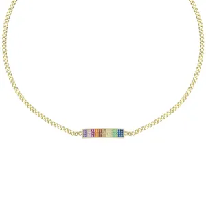 Rainbow Bar Choker