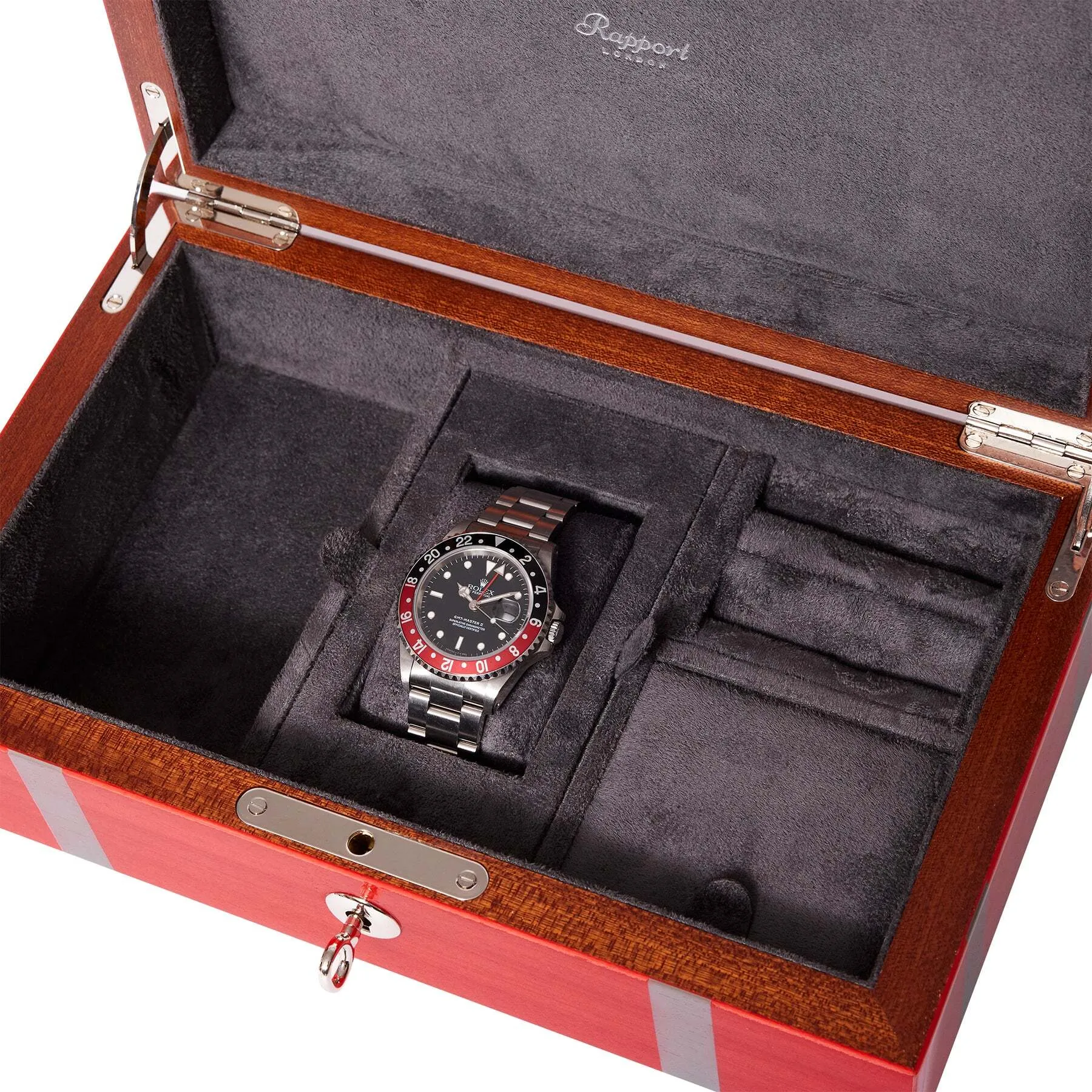Rapport - Carnaby Multi-Storage Watch Box in Red Lacquer | J167