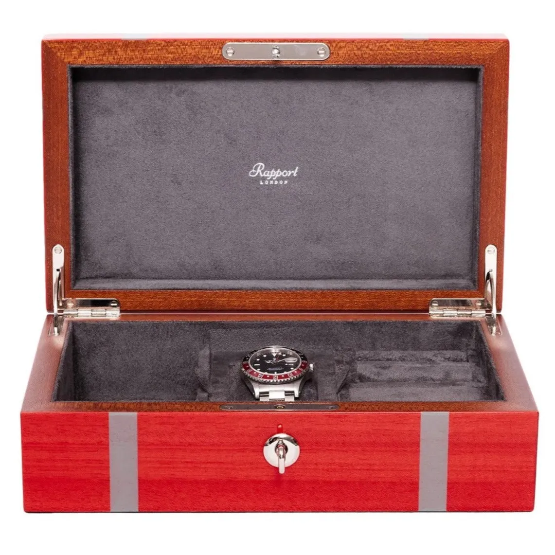 Rapport - Carnaby Multi-Storage Watch Box in Red Lacquer | J167