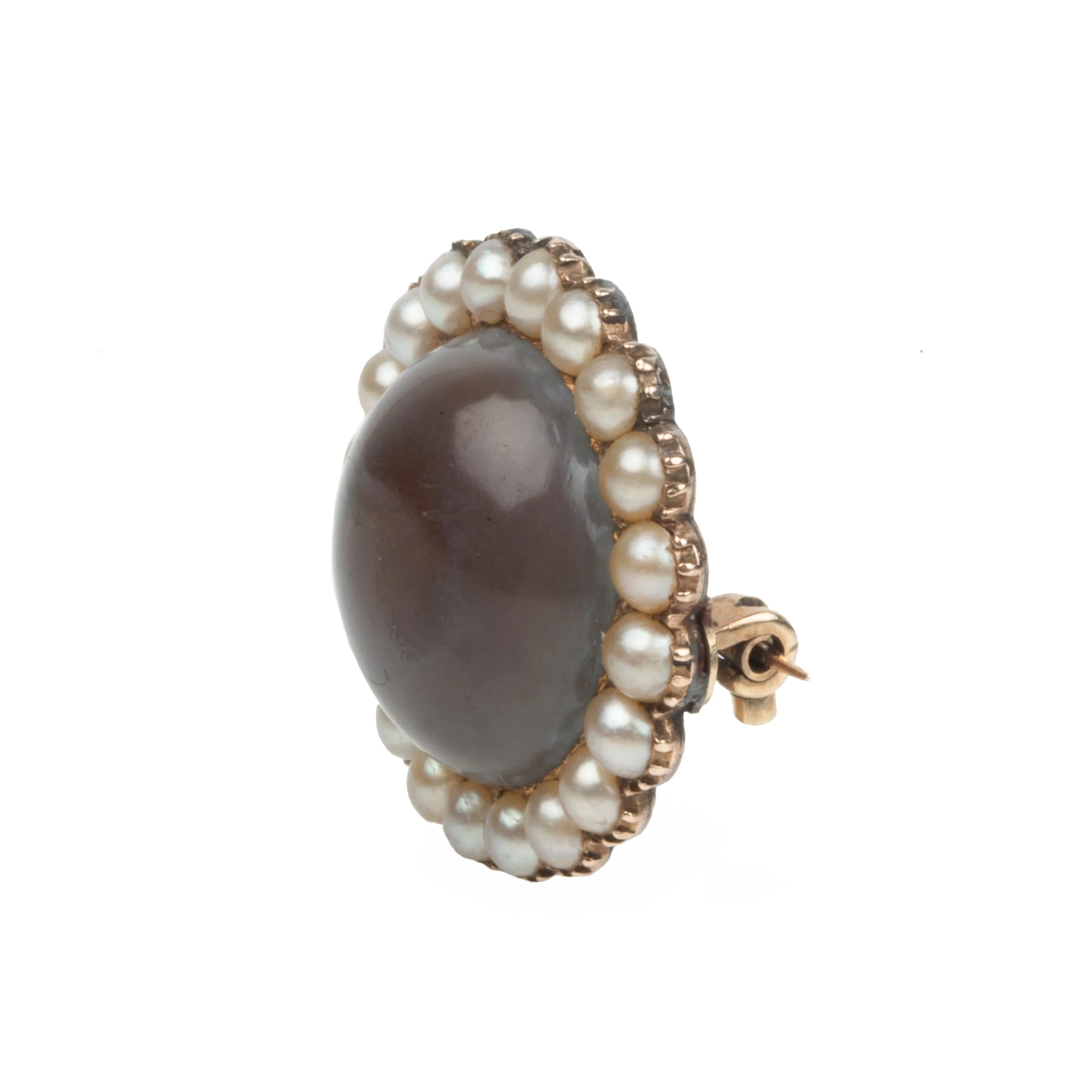 Rare Georgian Era Toadstone Talisman Brooch