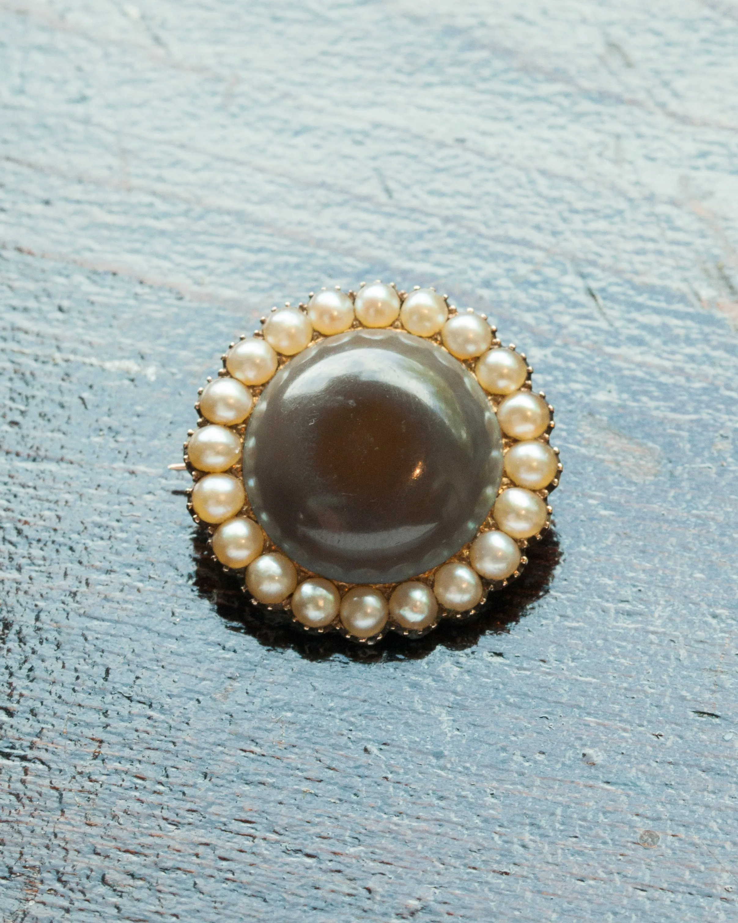Rare Georgian Era Toadstone Talisman Brooch