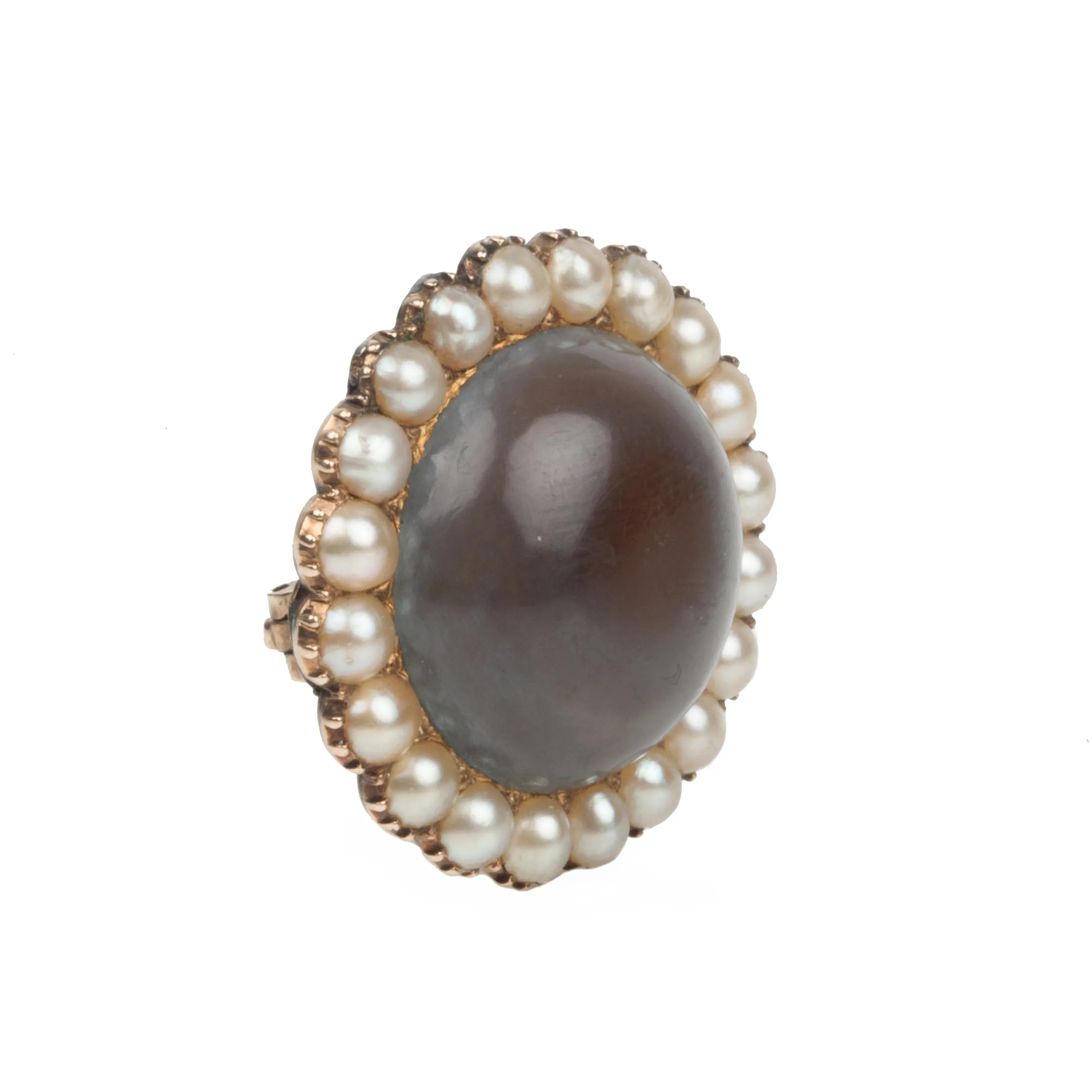 Rare Georgian Era Toadstone Talisman Brooch