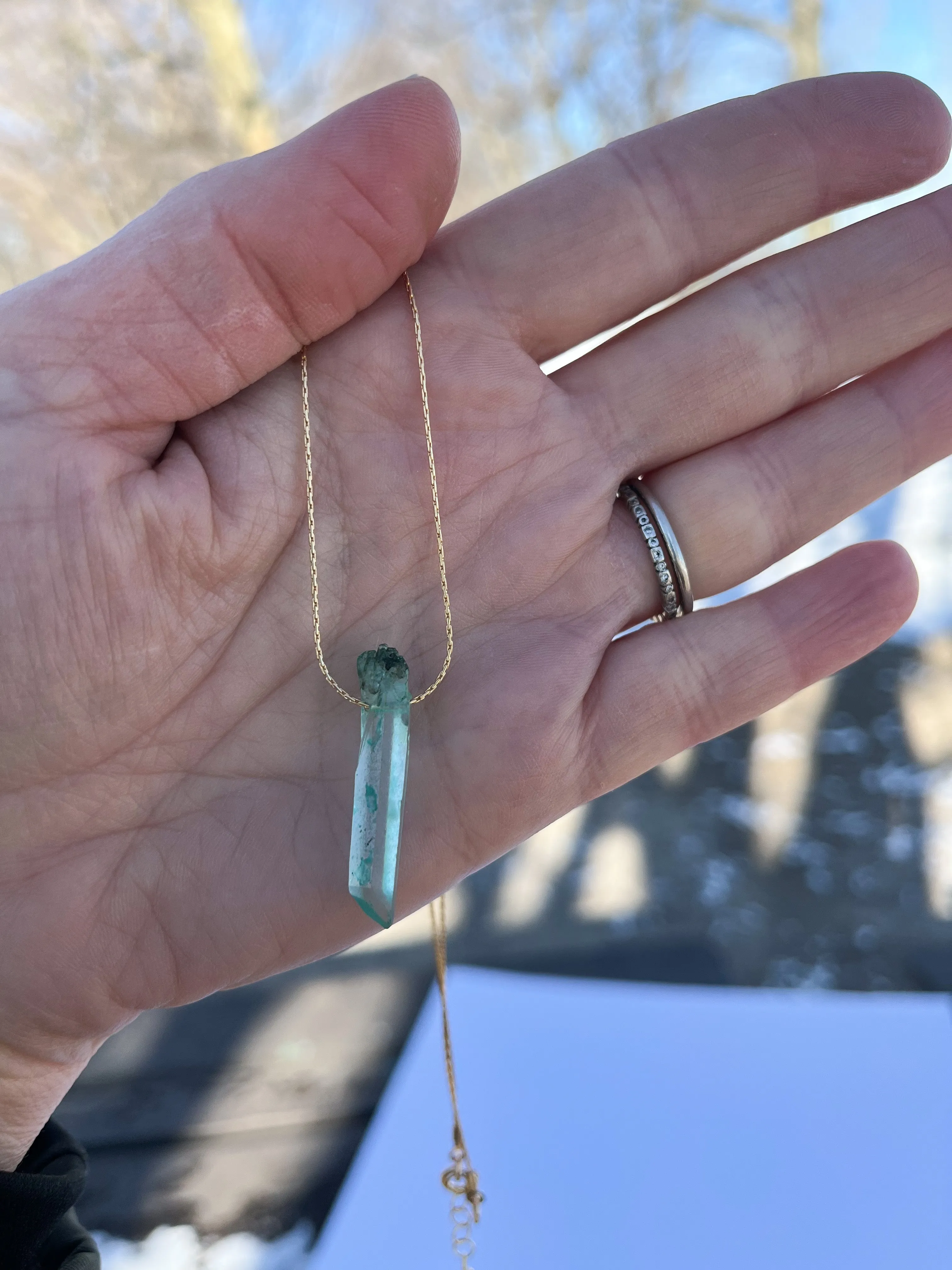 Raw Gemstone Slider Necklace