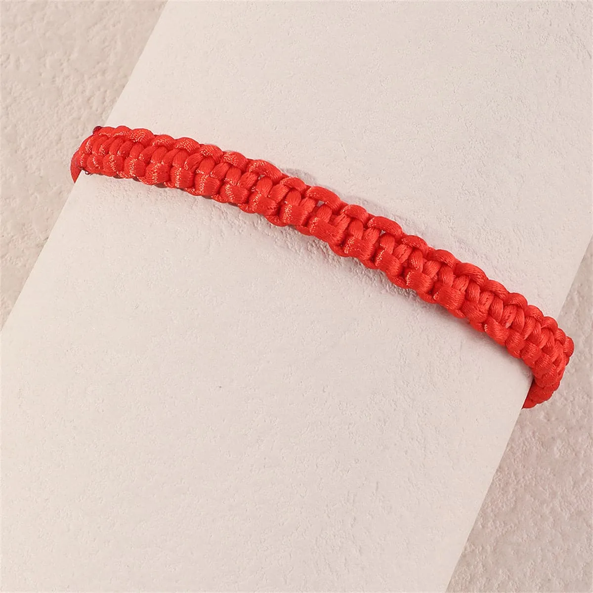 Red & White Adjustable Cord Bracelet