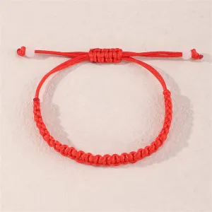 Red & White Adjustable Cord Bracelet