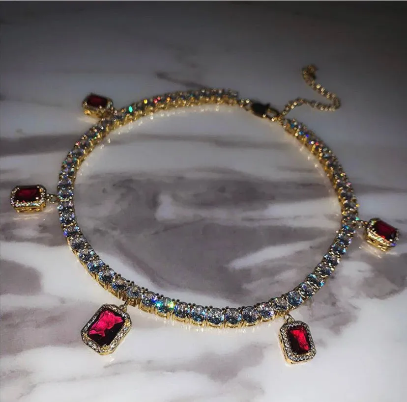 Red Gem stone square (FREE! BUY ONE GET ONE FREE ,ADD 2 TO CART)