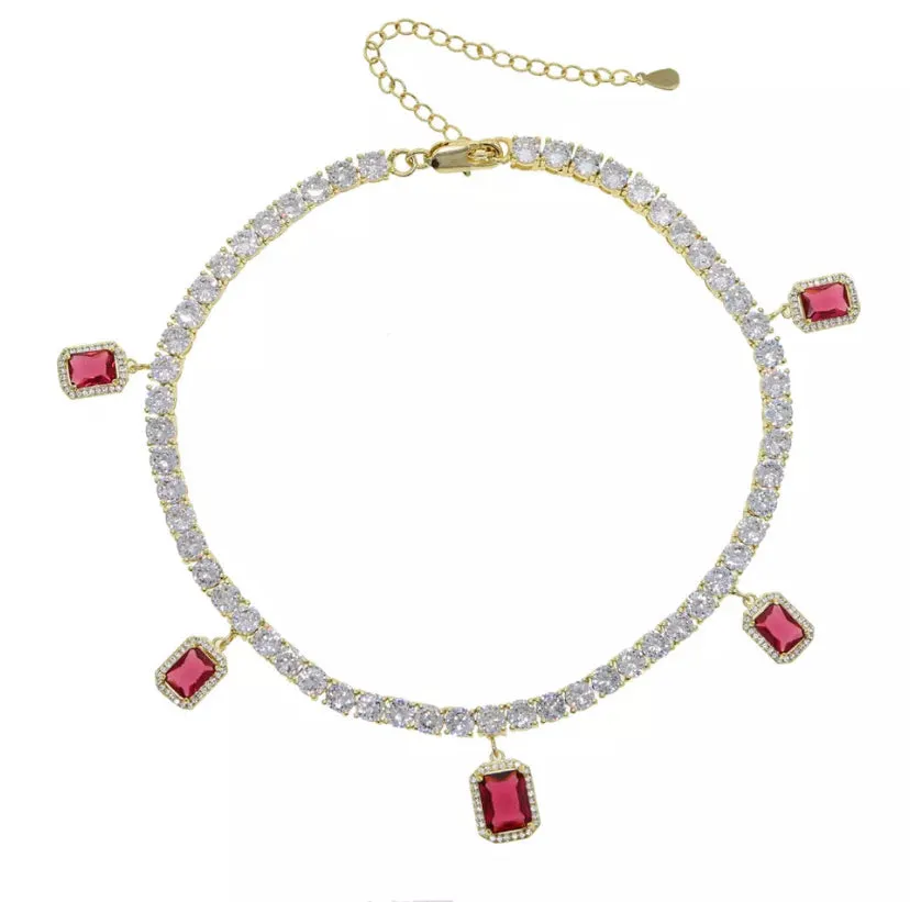 Red Gem stone square (FREE! BUY ONE GET ONE FREE ,ADD 2 TO CART)