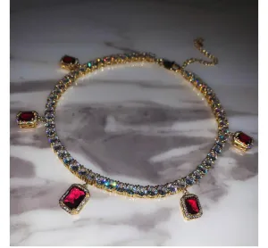 Red Gem stone square (FREE! BUY ONE GET ONE FREE ,ADD 2 TO CART)