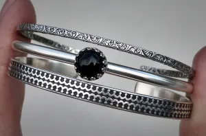 RESERVED: Onyx Stacker Cuff Set