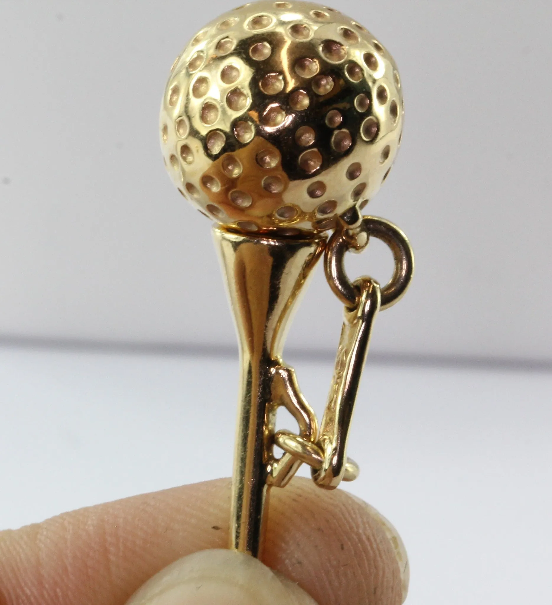 Retro 14K Gold Golf Ball & Tee Cufflinks