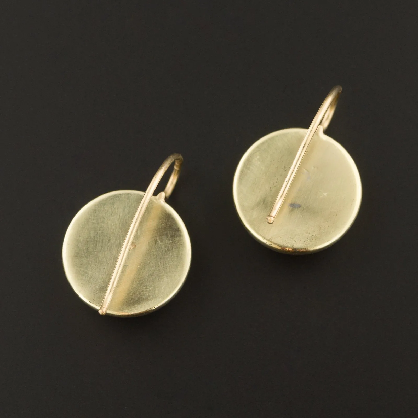 Reverse Painted Crystal Earrings | 14k Gold Earrings