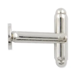 Rhodium Plated Cufflink Blanks with a 8mm Glue Pad