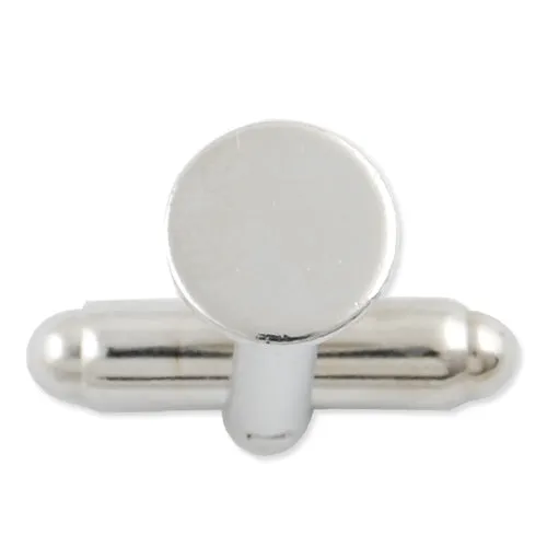 Rhodium Plated Cufflink Blanks with a 8mm Glue Pad