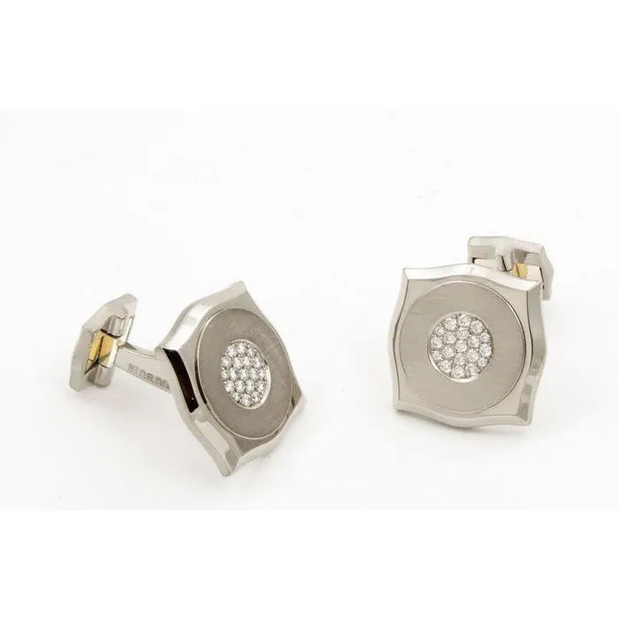 Roger Dubuis Wave Square Diamond Cufflinks