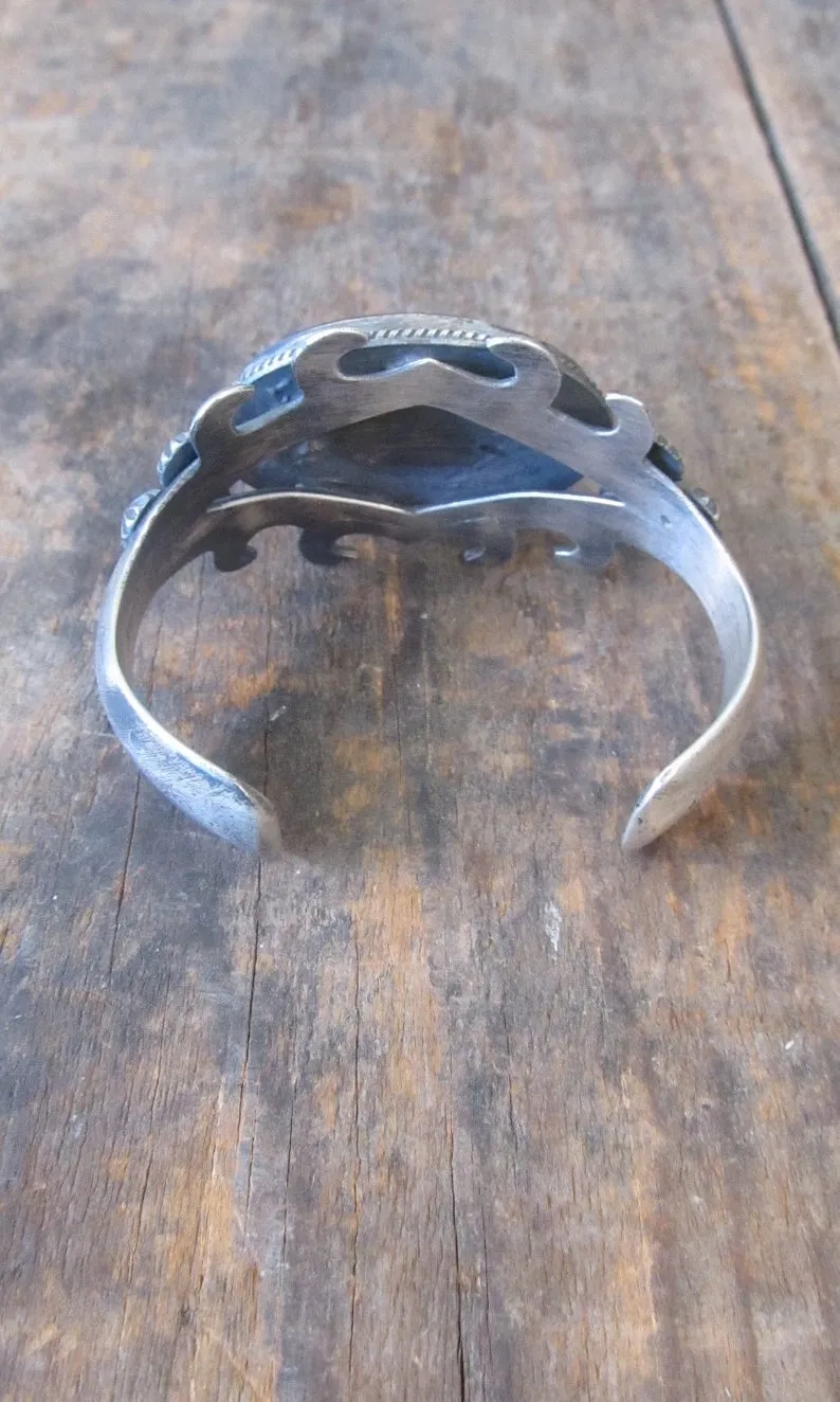 ROMANCING THE STONE Navajo Sterling Silver & Labradorite Cuff