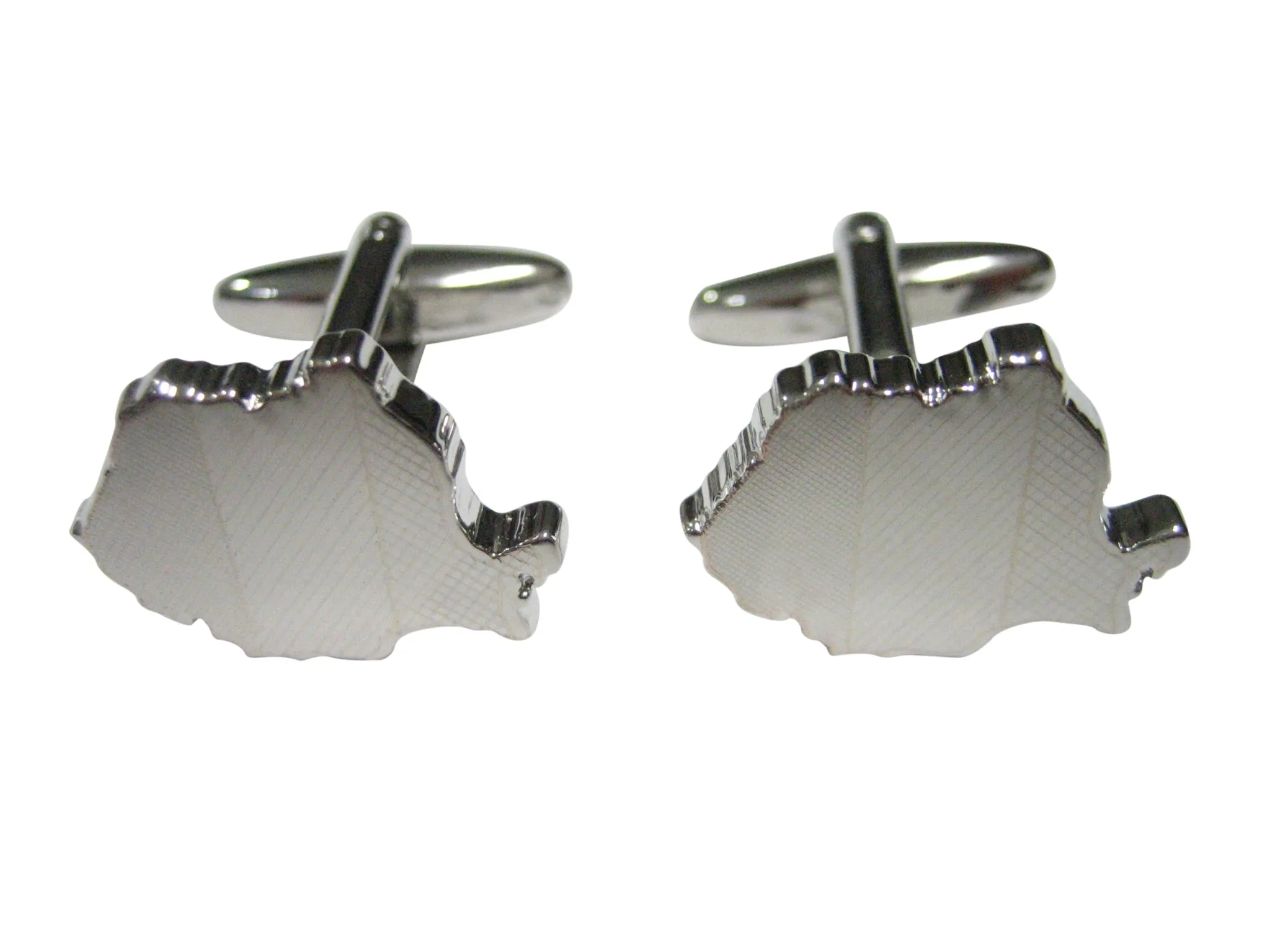 Romania Map Shape and Flag Design Cufflinks