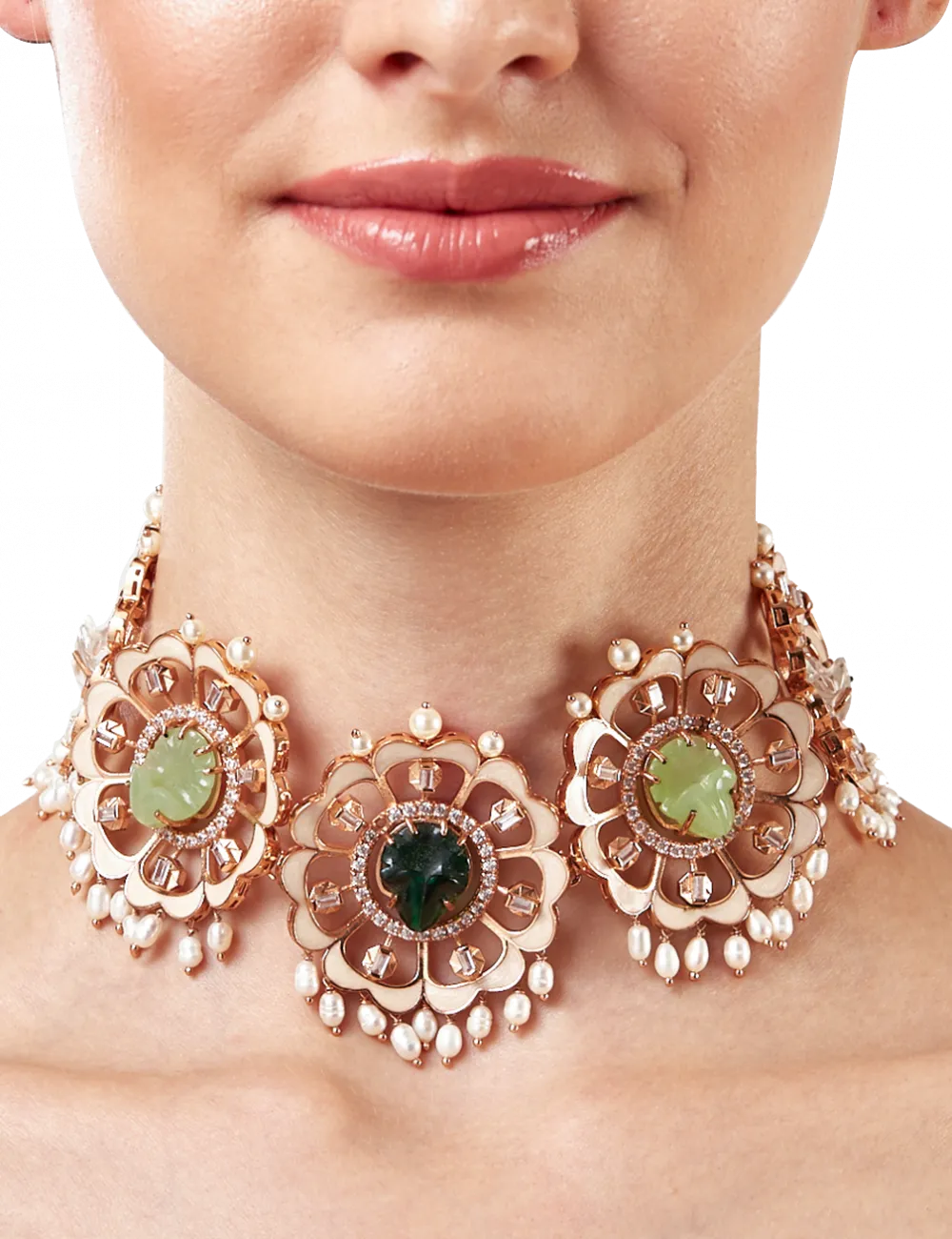 Rose Gold Contessa Jade Choker