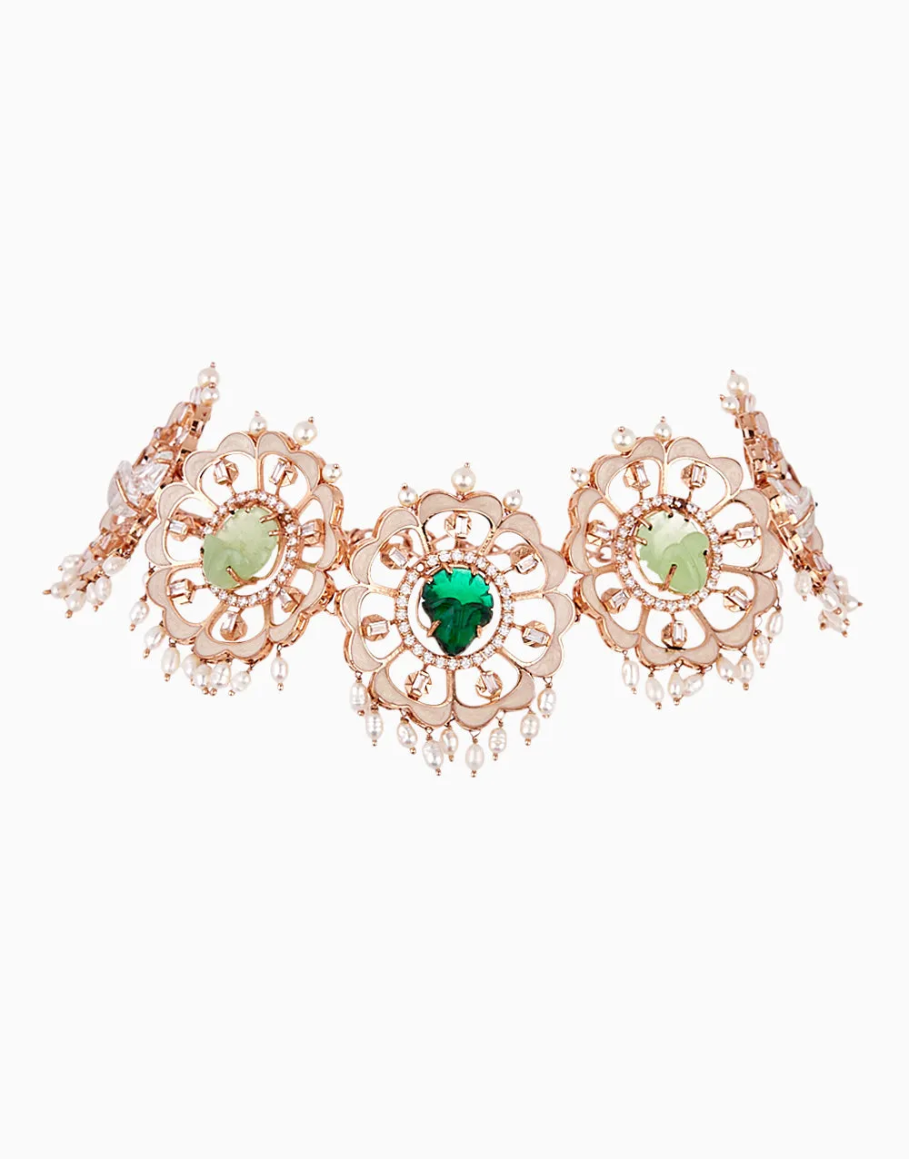 Rose Gold Contessa Jade Choker