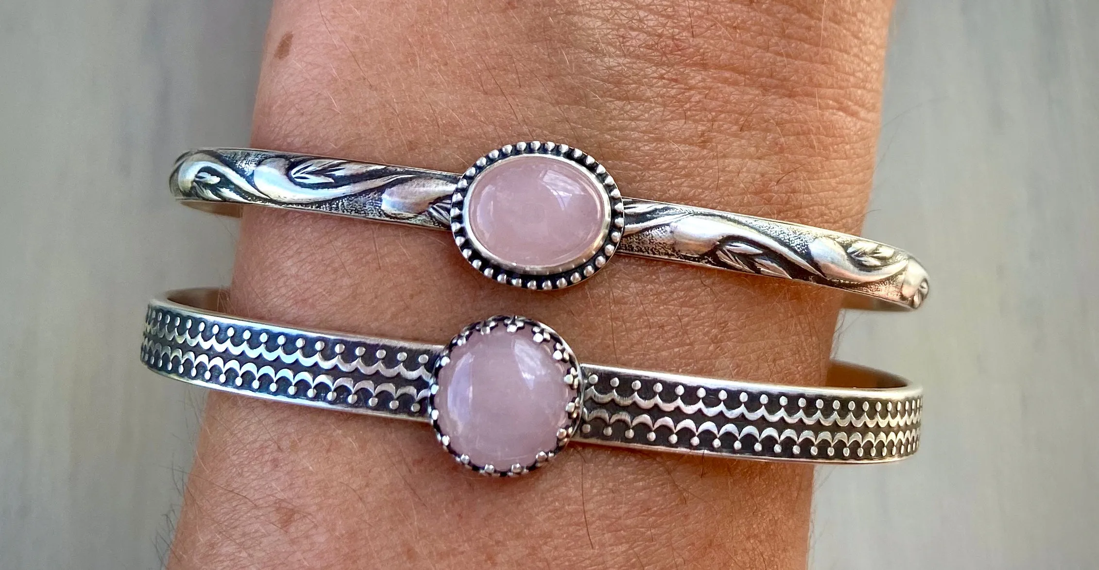 Rose Quartz Cuff Bracelet