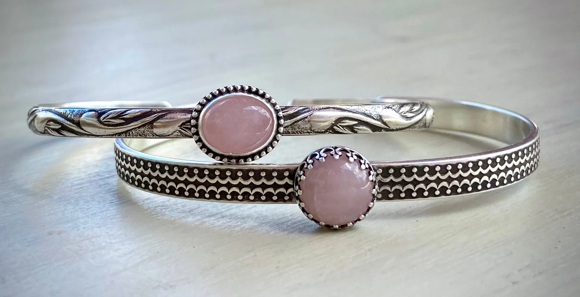 Rose Quartz Cuff Bracelet