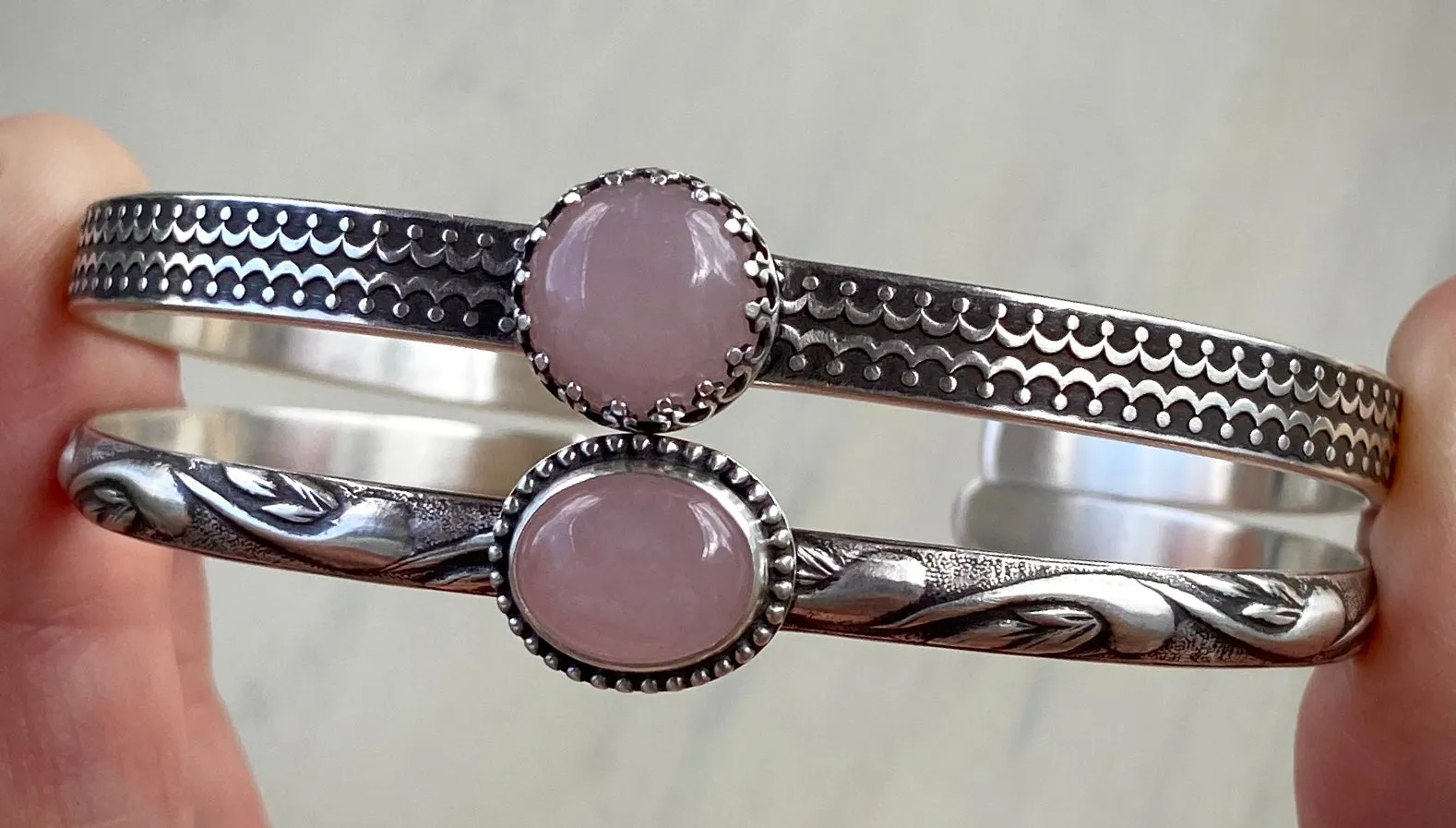 Rose Quartz Cuff Bracelet