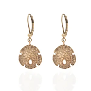 Rose Stardust Small Sand Dollar Earrings