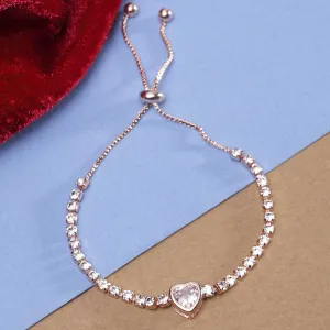 Rosegold Heart Adjustable Bracelet