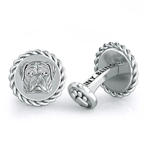 Rottweiler Embossed Dapper Cufflinks