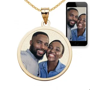 Round with Border Photo Pendant Charm Jewelry